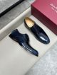 Ferragamo Man Black and blue Calfskin Business Leather Shoes 0428118 (2)_th.jpg